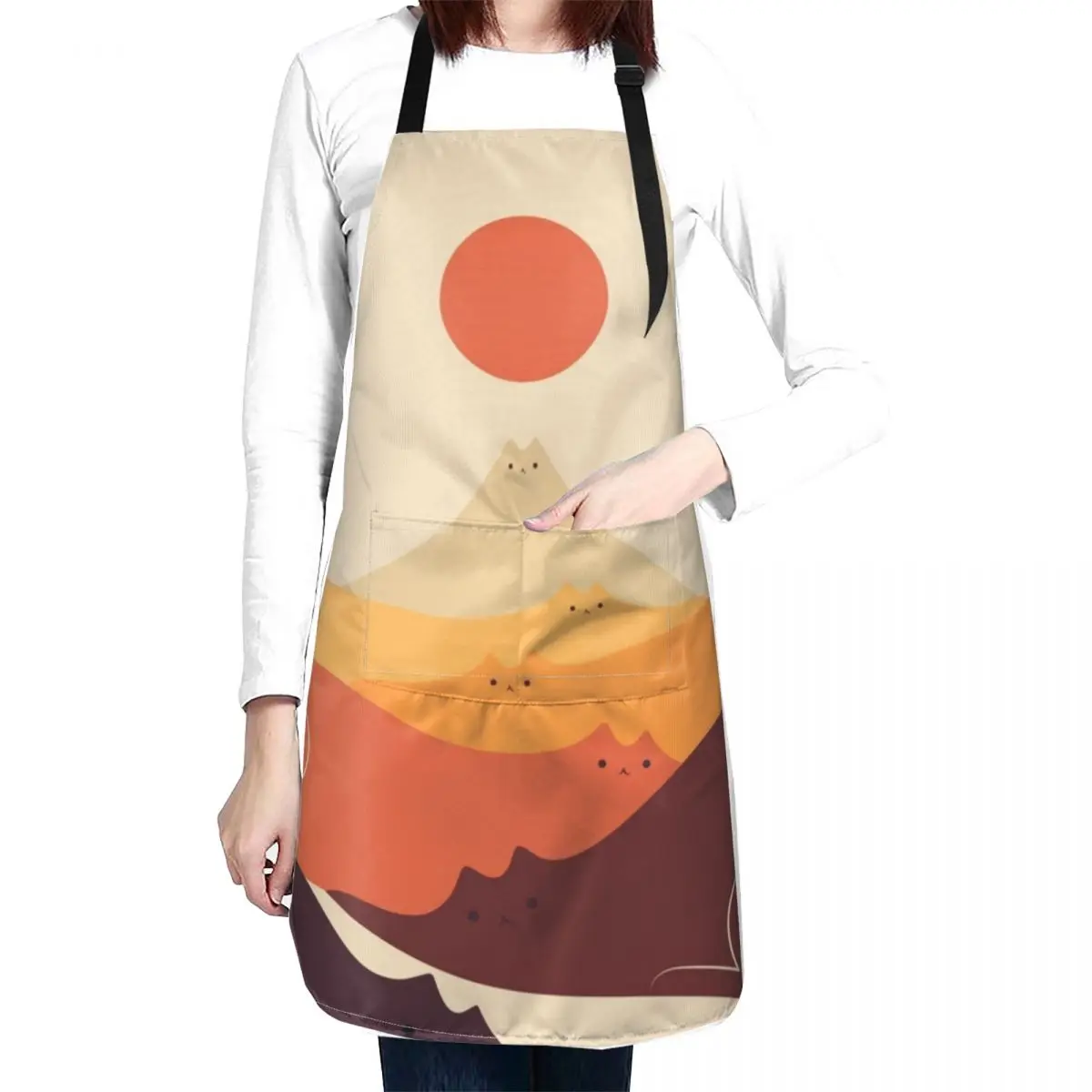 

Cat Landscape 87 Apron Home Cleaning man chef uniform Apron Hairdresser Apron Women