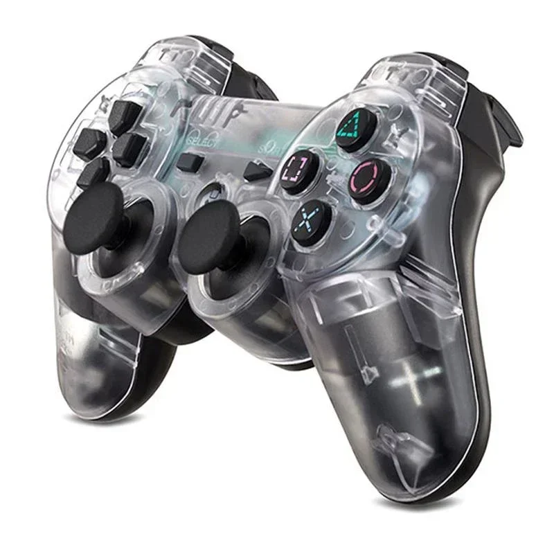 Wireless Dual Shock Gamepad Transparent Hand Controller for Sony PS3 Playstation 3 Console Sixaxis Joystick Remote