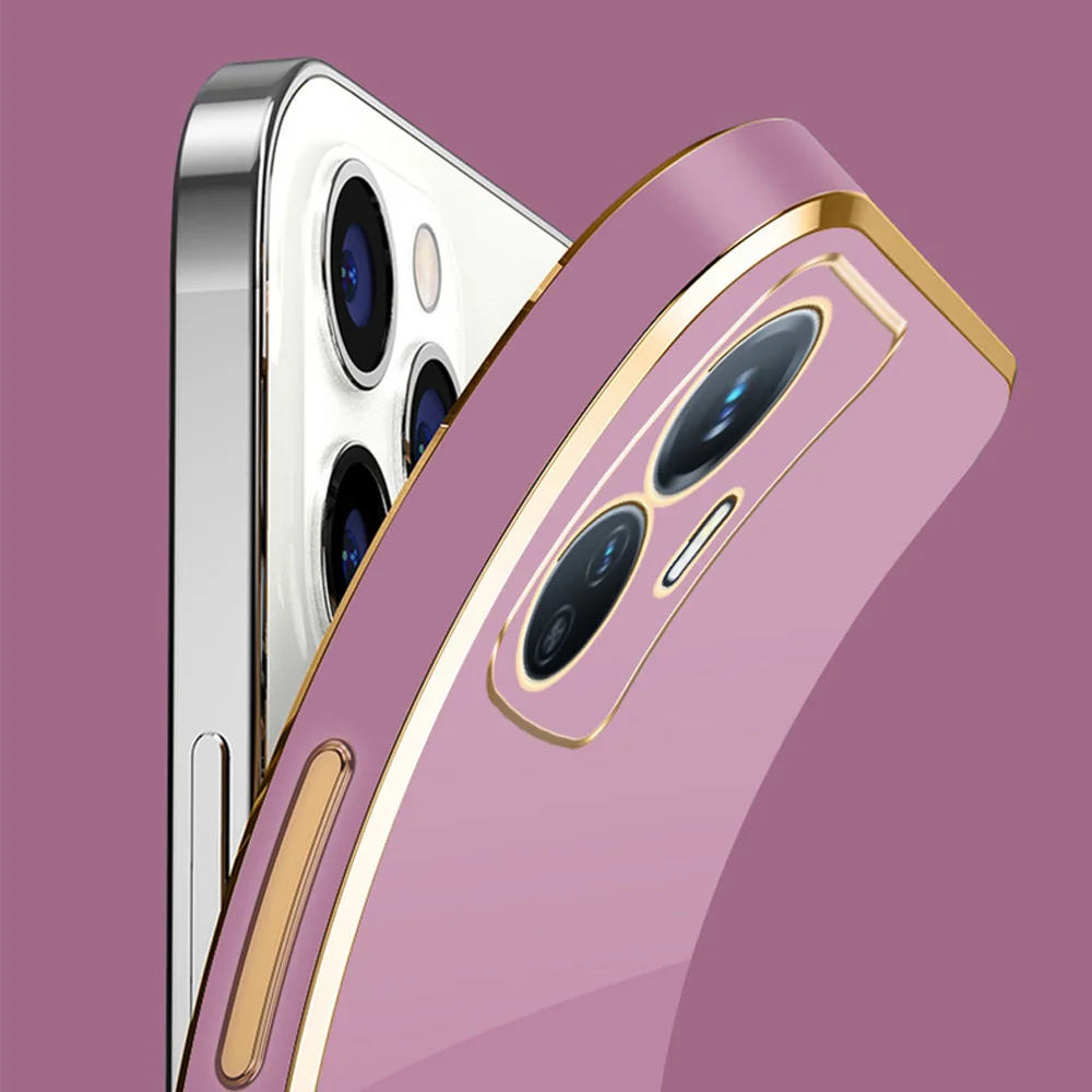 Elegant Shockproof Silicone Soft Cover with Electroplated Edges