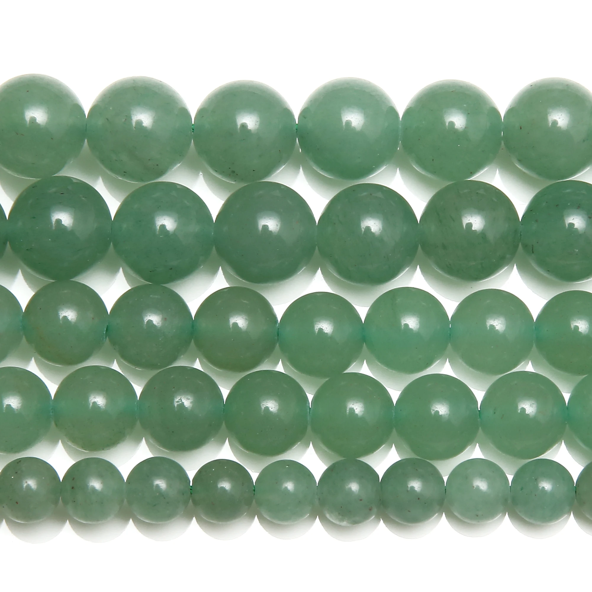 Loose Stone Beads Natural Stone Green Aventurine 15" Strand For Jewelry Making