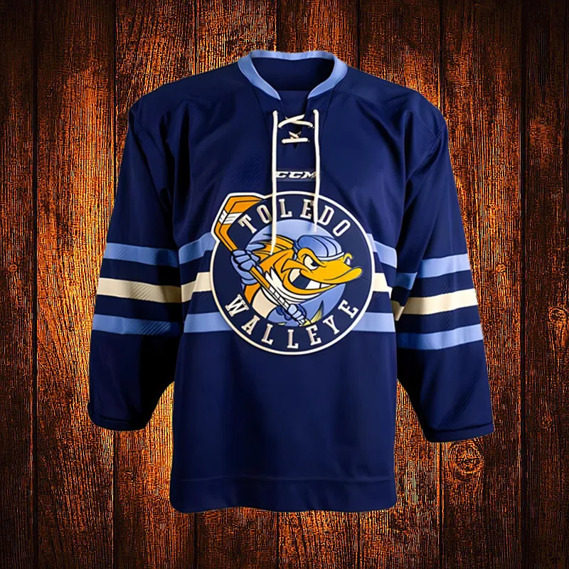 Vintage Toledo Walleye Embroidery Stitched Hockey Jersey Youth Kids Adult Any Size And name 76