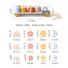 Wooden Baby Toy  Wooden Trailer  Babies Learn Cognitive Toy  Hand And Foot Coordination Toy  Color Recognition Toy  Silicone Toy 6