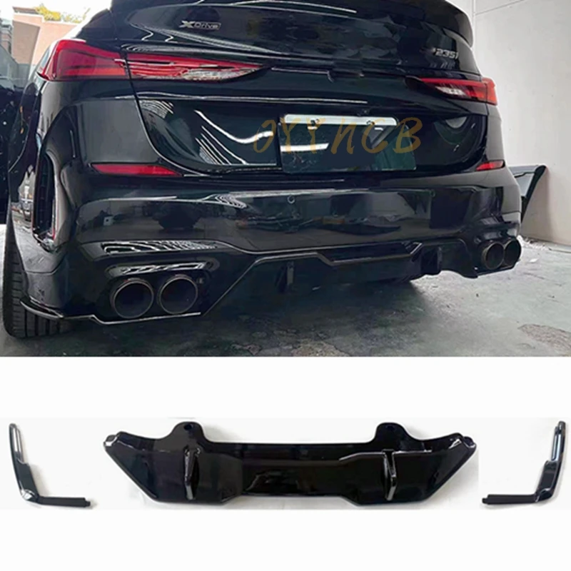 Per Bmw F44 M235I 2020-2022 M Sport Diffusore Labbro Posteriore Abs Nero Lucido Kit Carrozzeria Parti Paraurti Spoiler