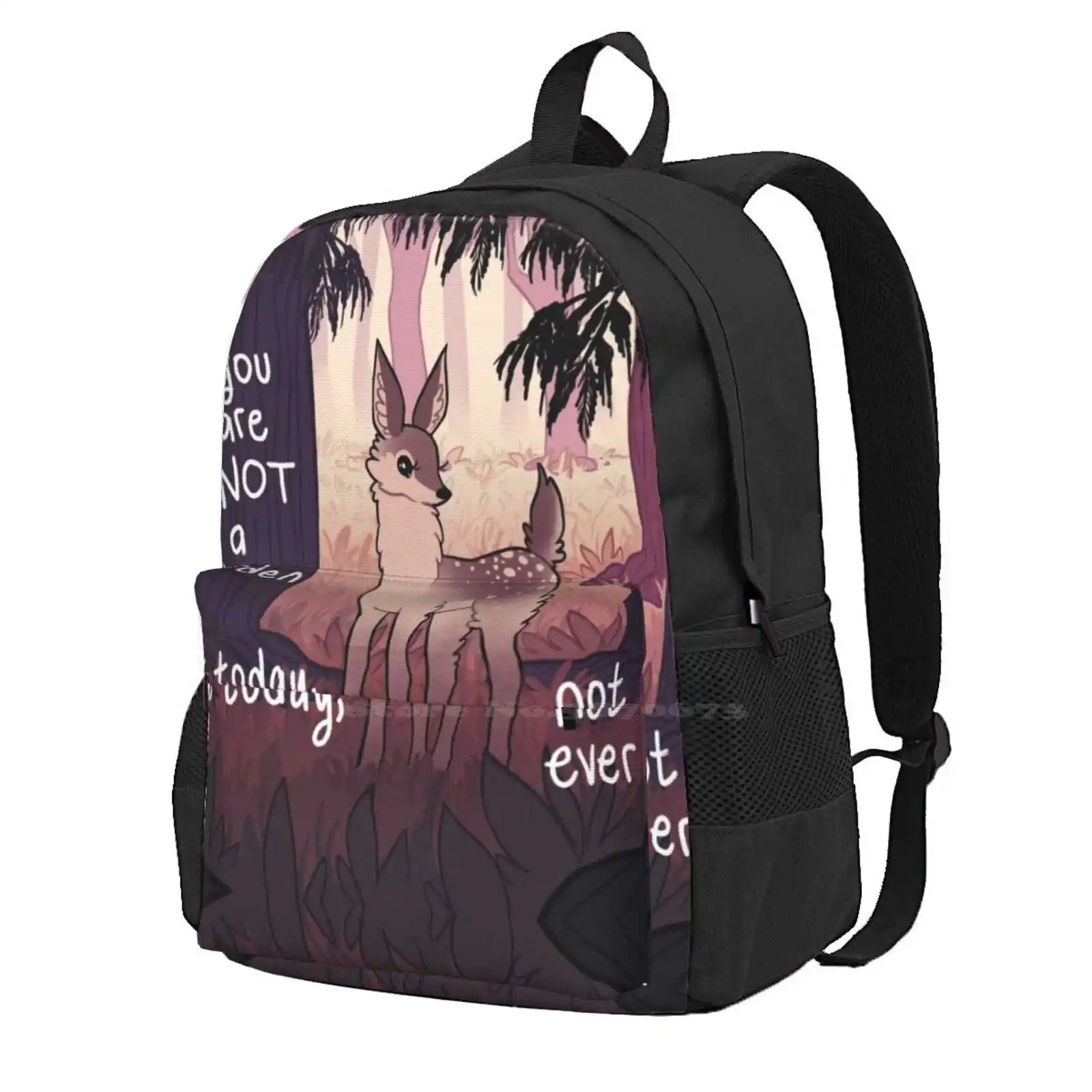 

" You Are Not A Burden " Forest Deer Hot Sale Backpack Fashion Bags Mental Health Mental Wellness Depression Depressed Recover