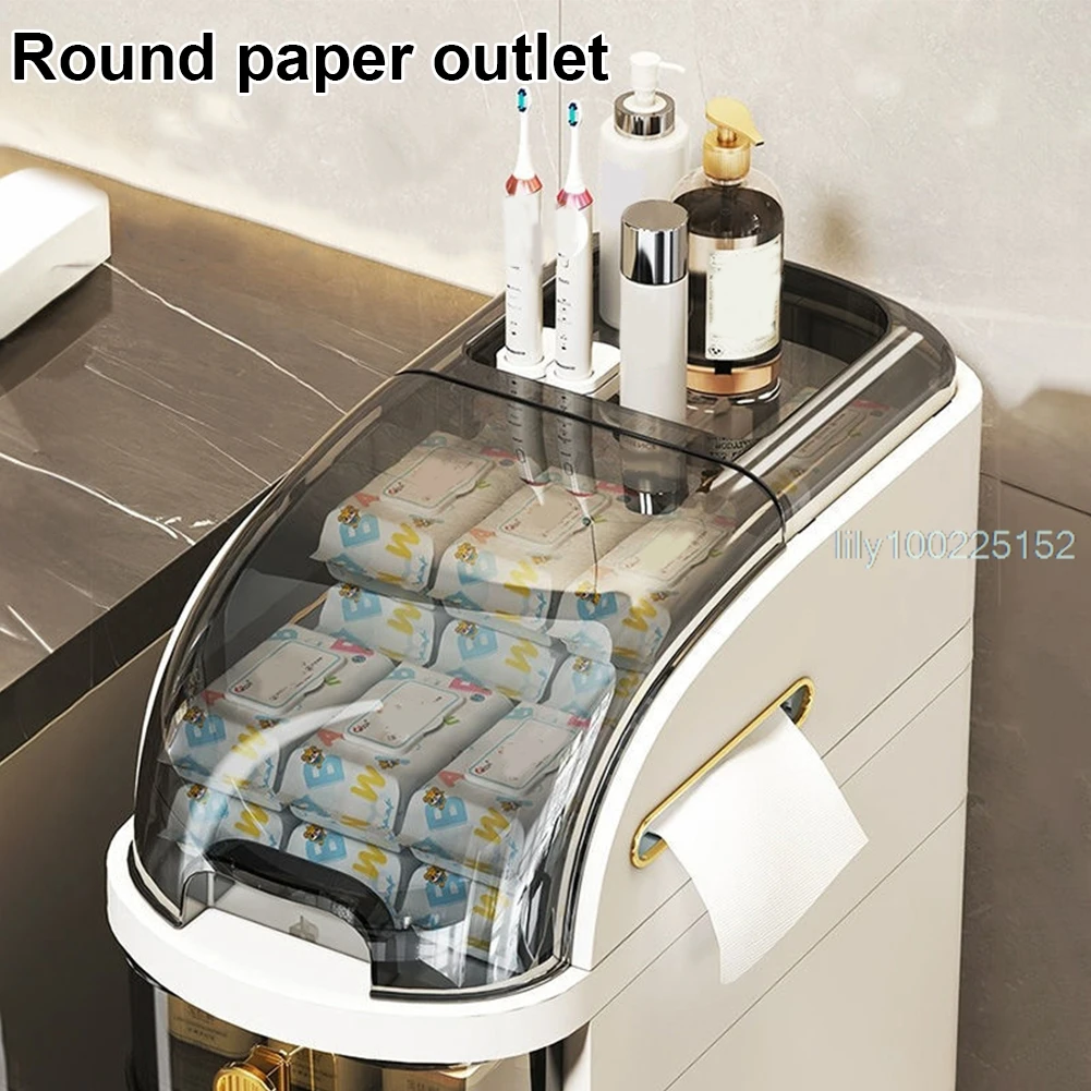Bathroom Storage Cabinet InstallationFree Toilet Drawer Ultra Narrow Kitchen Organizer Closestool Crevice Rack Shelves 4