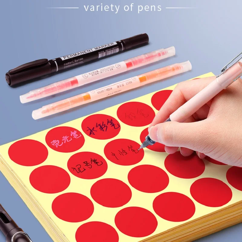 컬러 원형 도트 스티커, 손으로 쓴 접착 라벨, DIY 수제 스티커, 100mm, 10cm