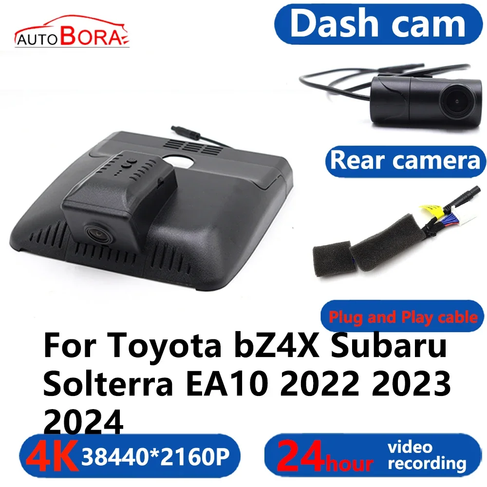 

AutoBora 4K Wifi 3840*2160 Автомобильный видеорегистратор, видеорегистратор, 24-часовой видеомонитор для Toyota bZ4X Subaru Solterra EA10 2022 2023 2024