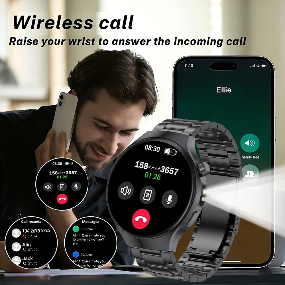 2026 New T-REX3 Outdoor Smart Watch 1.7inch AMOLED 1000mAh Large Battery 5ATM Waterproof Voice Call Sports Men Fitness Bracelet 3
