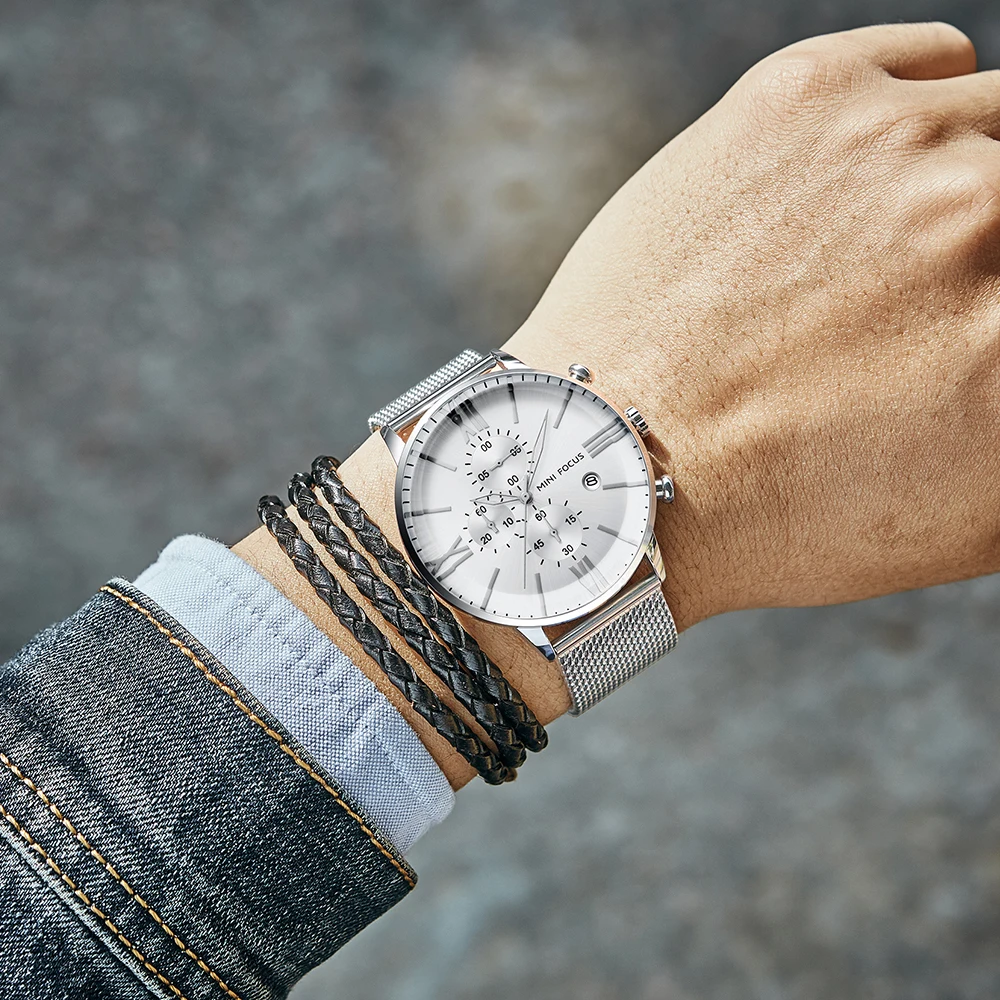 MINI FOCUS Business Waterproof Watches Multifunction Small Dials Calendar Luxury Quartz Watch for Men Fashion Stainless Steel AliExpress