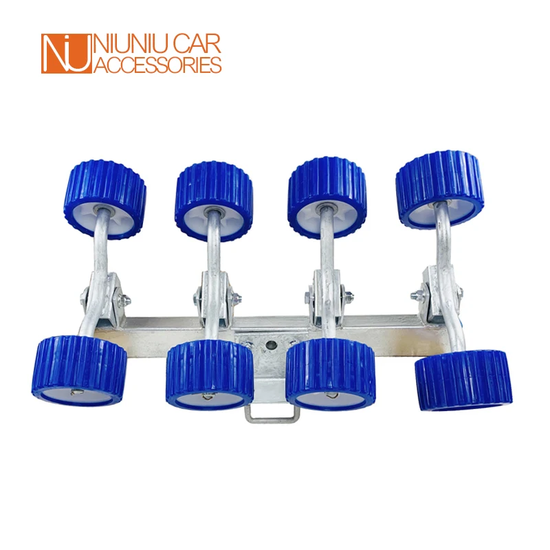 Boat Trailer Soft Wobble Rollers Kits 5 Inch Blue Ribbed 18MM Bore