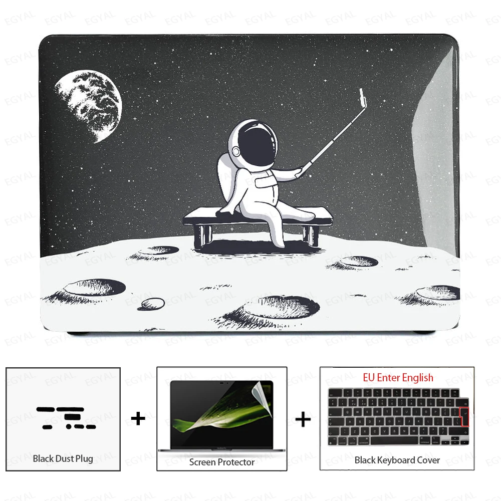 Sleek Laptop Case with Dust Plug, Screen Protector & Keyboard Cover