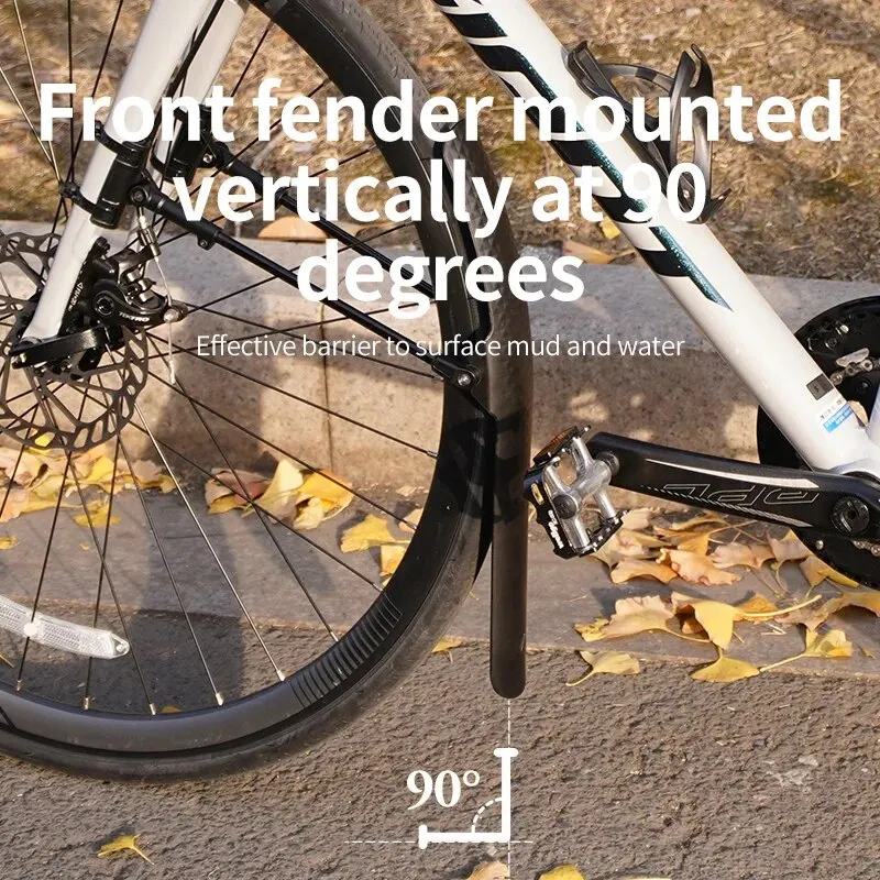 Bicycle Fender Rrskit Quick Release Lightweight Road 700C Rear Or Front Mud Guard Adjustable Easy to Install