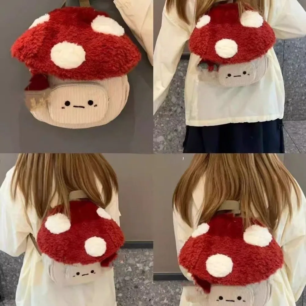 Large Capacity Mushroom Bag Mushroom Top Cute Star Design Backpack Bag Style Small Schoolbag Cartoon Backpack Women Daily 1