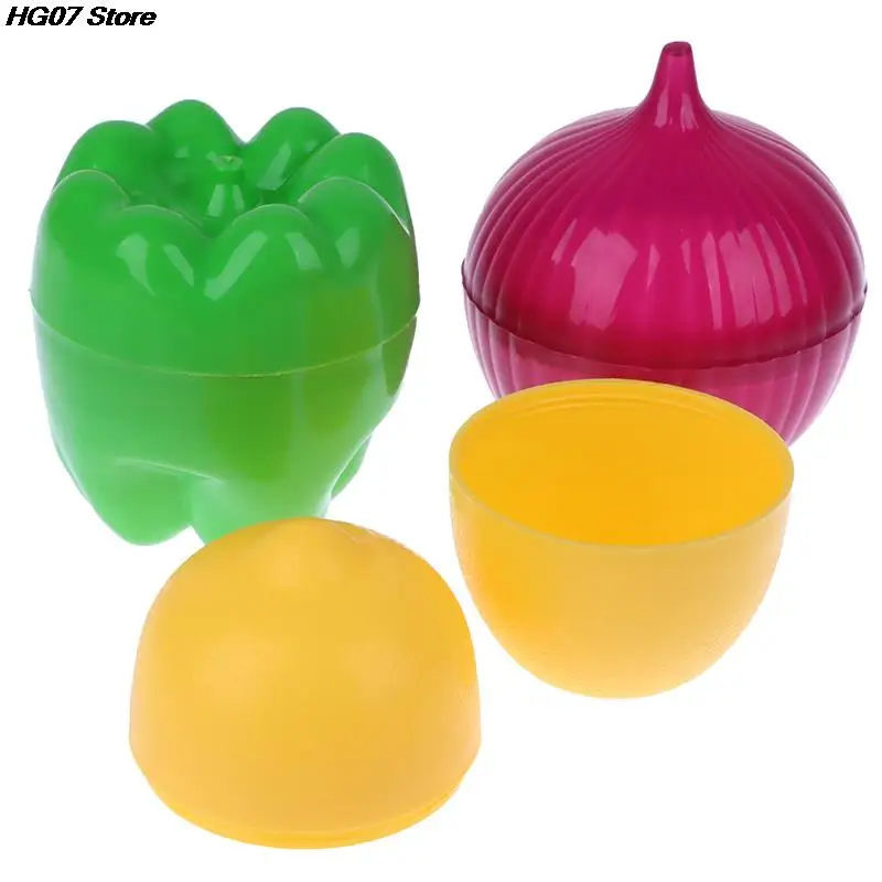 1PC Onion Garlic Tomatoes Lemon Green Pepper Fresh Storage Kitchen Food Box Creative Organizer Crisper Vegetable Containers kitchen storage box,rice storage box,food storage pots,food storage container,food storage can,seasoning storage container,pickle storage container,food storage box,egg storage container,storage box