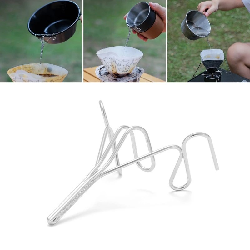 

Teapot Water Guide Frame Hand Brewed Coffee Teapot Water Drain Spout, Stainless Steel Coffee Drip Spout for Camping Bowl G99D