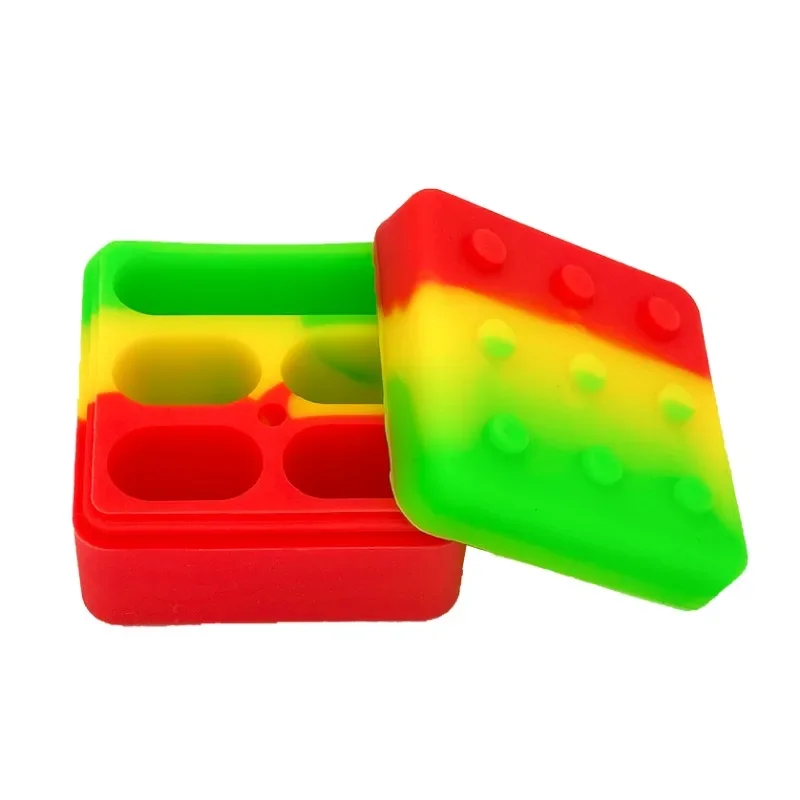 26ml Square Cigarette Paste Box Silicone Storage Box Porous Storage Portable