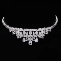 2024 Hot selling 4-piece Bride Wedding Jewelry Set with Cubic Zirconia Dubai Luxury Jewelry Set 3