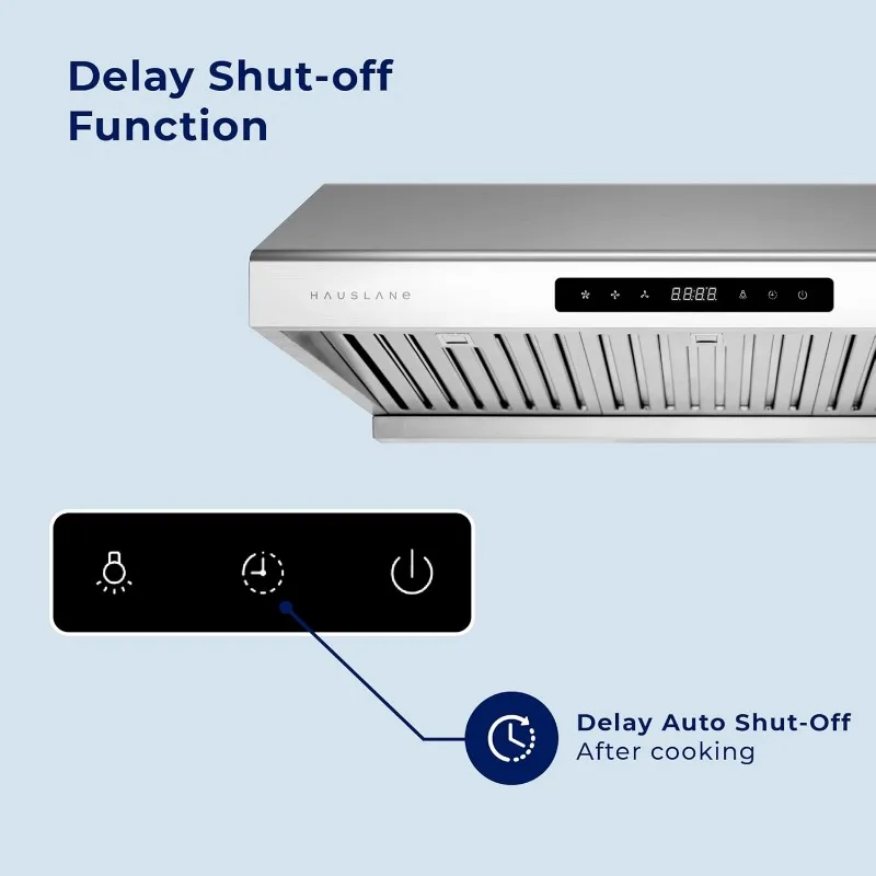 Hauslane Chef Series 30” PS10 Under Cabinet Range Hood PRO PERFORMANCE Stainless Steel Electric Stove Ventilator 3 Speed Exhaust 3