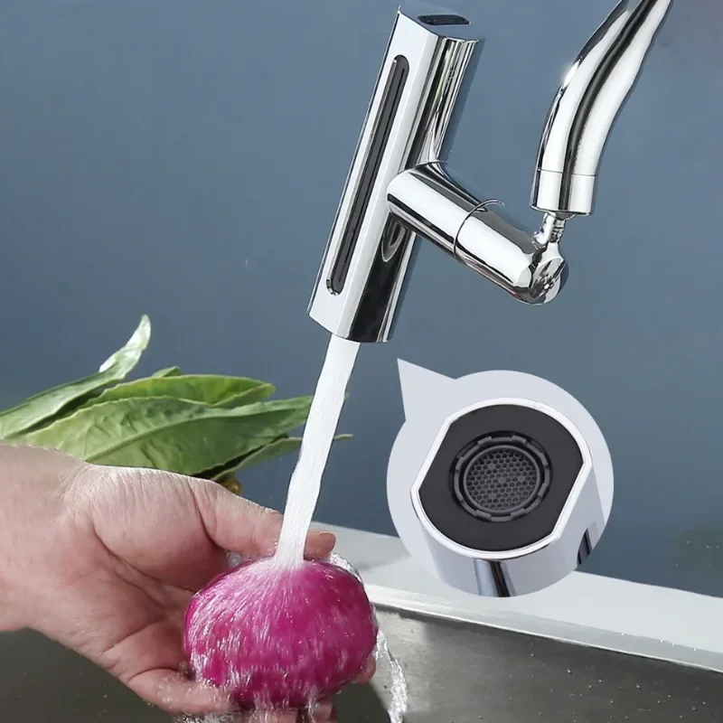 4 Modes Waterfall Kitchen Faucet Universal 720&deg; Swivel Spout Sprayer Bathroom Basin Water Tap Extender Rainfall Sink Mixer kitchen faucet