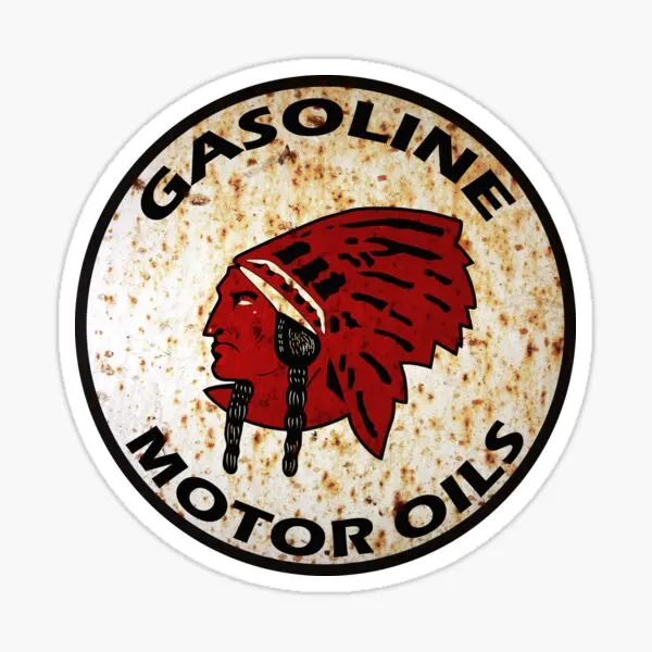 

Red Indian Gasoline Vintage Sign Reprodu 5PCS Car Stickers for Fridge Luggage Cute Decor Room Laptop Decorations Living Room
