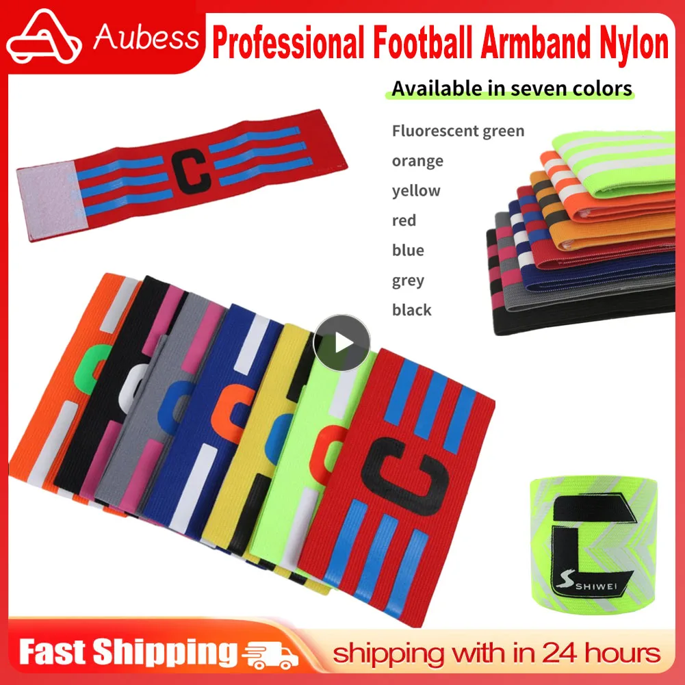 

1/2PCS New Professional Football Armband Nylon Adjustable Soccer Arm Band Leader Match Football Armband Captain Armband Band