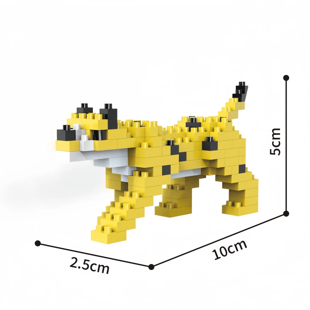 KNEW BUILT Zoo Tier Wildschwein Elefant Nilpferd Löwe Tiger Micro Mini Baustein Spielzeug-Tischdekoration, Festivalgeschenke für Kinder – Detail 17