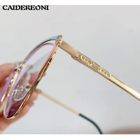 CAIDERONI-Lunettes œil de chat en métal pour femmes, verres papillon personnalisés, lunettes de lecture myopes, anti-lumière bleue, tendance de la mode, 25062 3