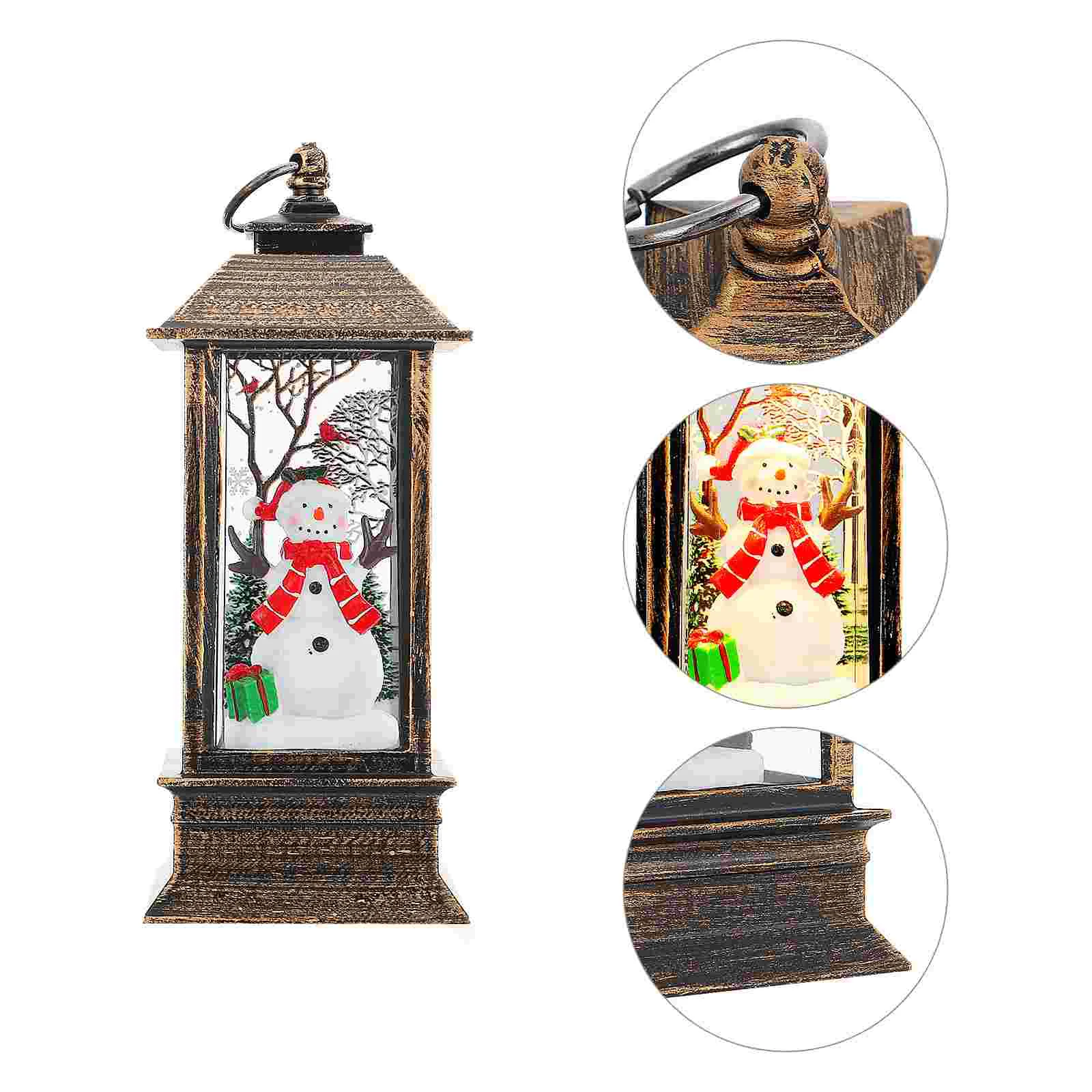 

Xmas Light Operated Light Christmas Desktop Ornament Glowing Lantern
