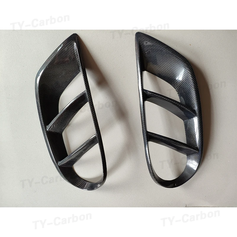 Carbon Fiber Front Bumper Air Vent Outlet Cover Trim Fog Lamp Frame Parts For Benz W205 C43 C180 C200 Sport 2015- car exterior accessories