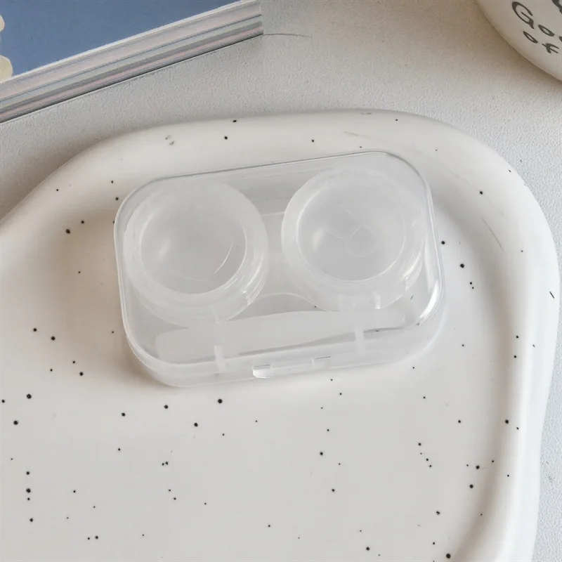 Transparent Color Compact Contact Lens Box Ins  High Aesthetic Contact Lens Box Portable High-end Contact Lens Storage Box