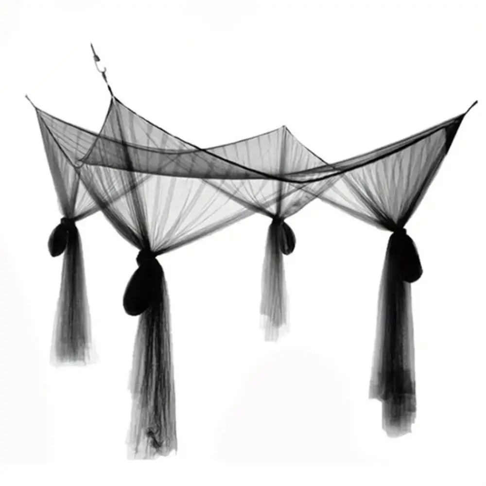 Household Four Door Sexy Mosquito Net Breathable 4-Corner Insect Prevention Bed Tent Square Polyester Mesh Bed Canopy Summer