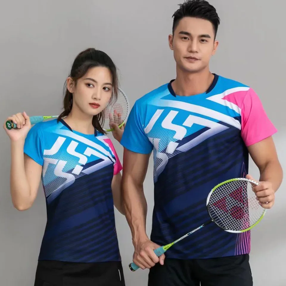 Tennis Badminton T-shirts Uniform Men Women Quick Dry Sports Table Tennis Jersey Clothes Summer Volleyball Ping Pong Shirts Tops