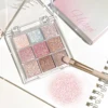 Nine-Color Eyeshadow Palette with Pearl, Fine Sparkle, Layerable Shimmer, Bright Glitter, and Vibrant Colors 1