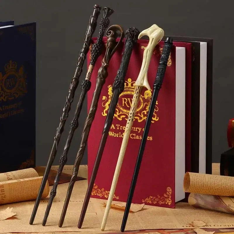 24 Tipi Di Bacchette Magiche Harried Con Nucleo In Metallo Malfoy Voldmort Hermione Ron Bellatrix Mcgonagall Magic Potter Wand Box