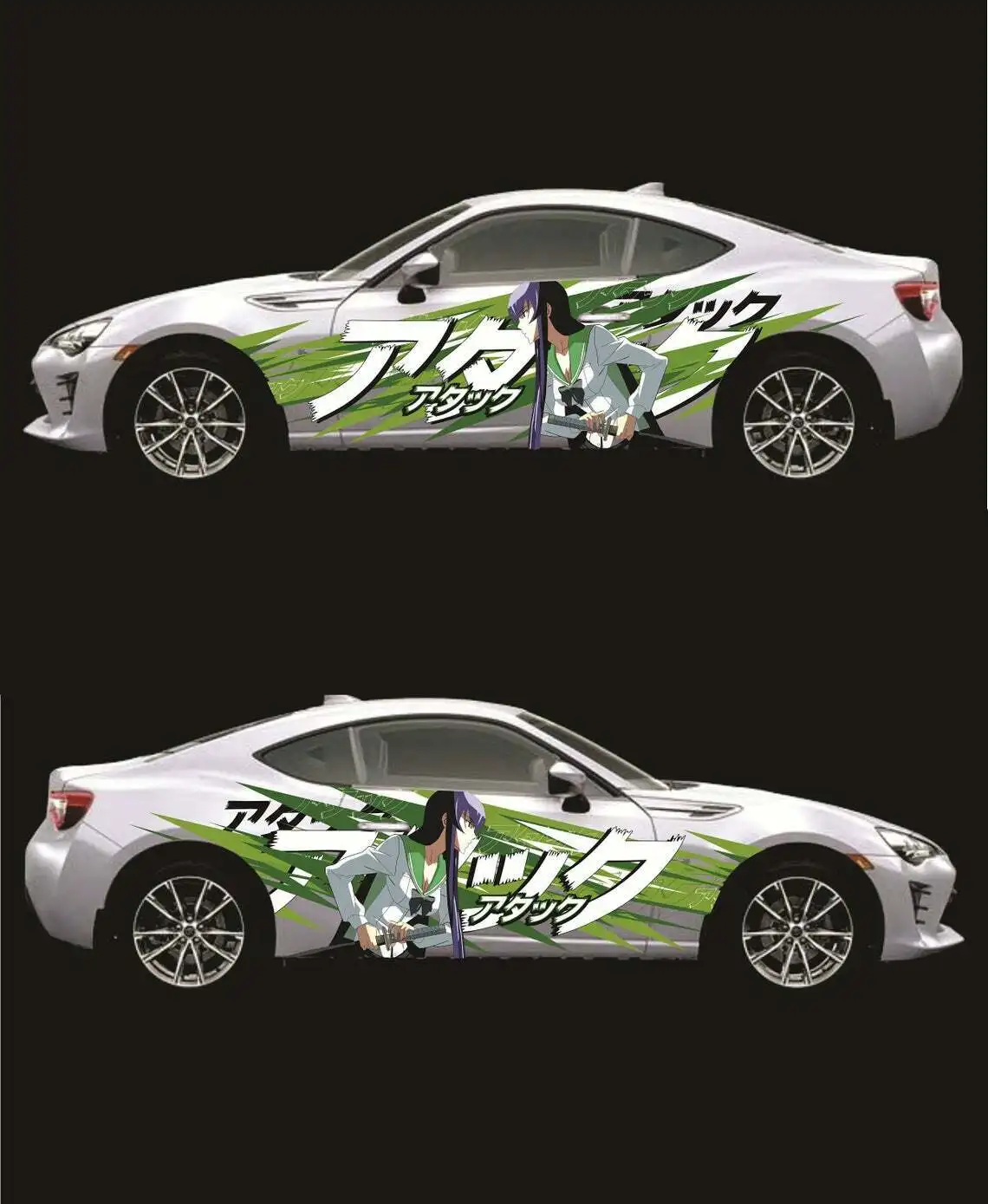 

Anime ITASHA Zero Two car side sitcker car door sticker wrap fit any cars Vinyl