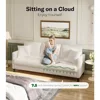 83" Sofas for Living Room, Comfy Love Seat Couches, Teddy Fleece Loveseat All-Wood Sofa, 2 Pillow Included, Children's Sofas 1