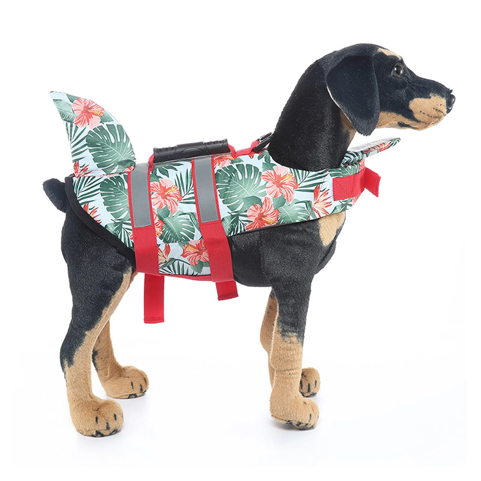 

Спасательный жилет для собак в гавайском стиле, спасательный жилет со светоотражающей полосой и крючком, превосходная плавучесть, для экстренных случаев