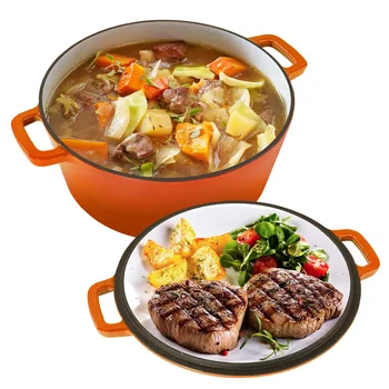2-in-1 Enameled Dutch Oven 1