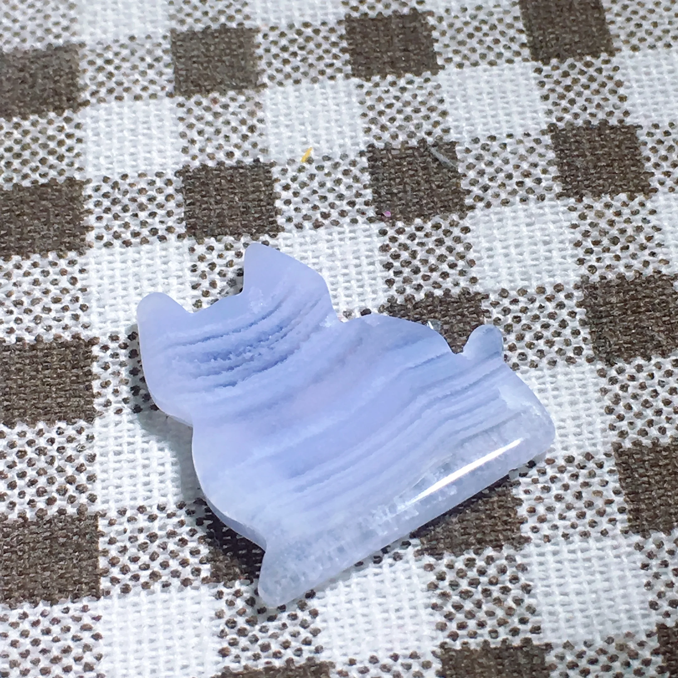 Blue Lace Agate Cat 2550
