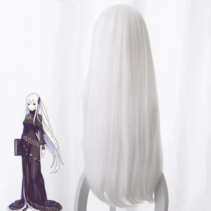 Echidna Cosplay Wigs RE: ZERO Starting Life in Another World Boku White Long Straight Hair