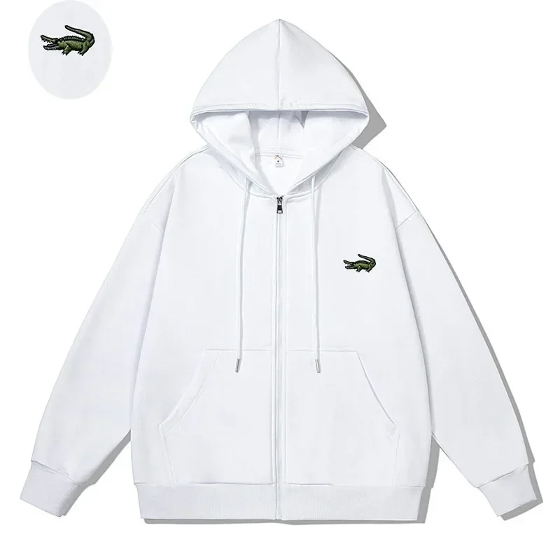 

High quality Thickened Cardigan Couple Solid Color Top Youth Trend Hoodie Heavyweight Street Fashion Top