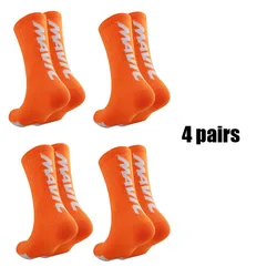 Breathable Unisex Athletic Socks - Set of 4 Pairs for Cycling, Running, and Sports (8)
