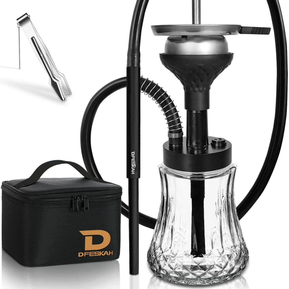 Hookah Set With Travel Case, Portable Mini Shisha To Go With  Silicone,aluminium Shisha Complete Set With Everything - Shisha Pipes &  Accessories - AliExpress