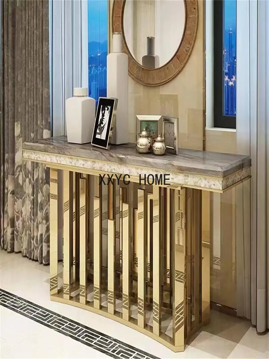 

Light luxury entry cabinet living room partition cabinet modern simple table against the wall corridor