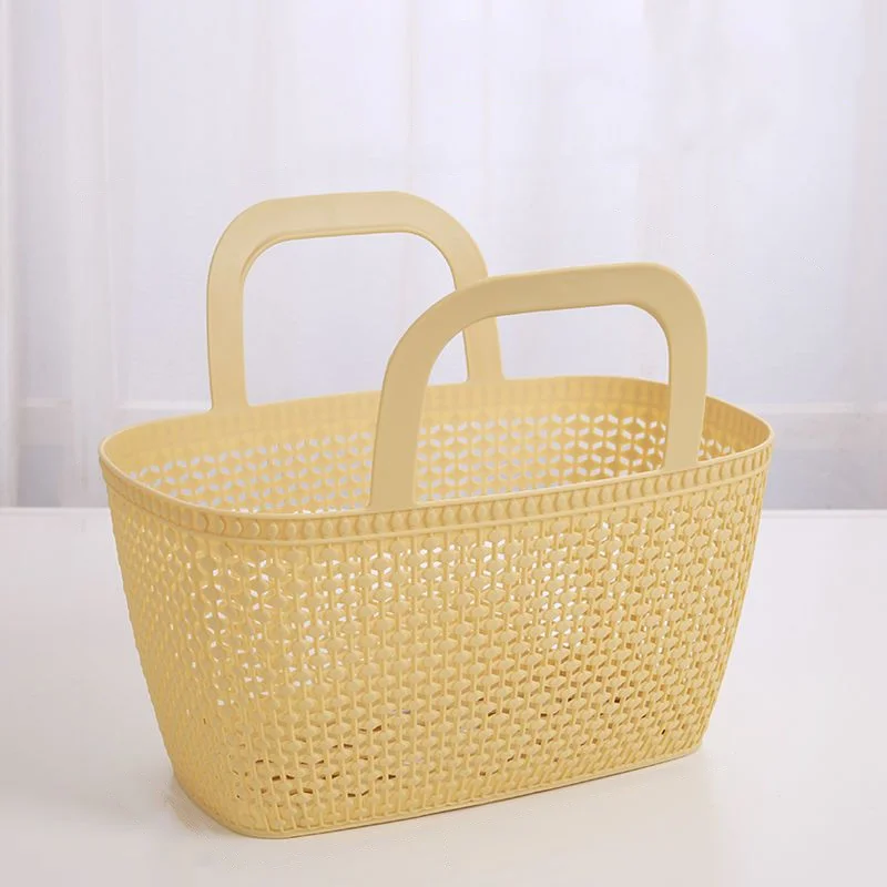 Bath Baskets Soft Portable Large Capacity Storage Shower Caddy Bathroom Toiletries Cosmetics Organizer Hollow Out Drain 목욕바구니