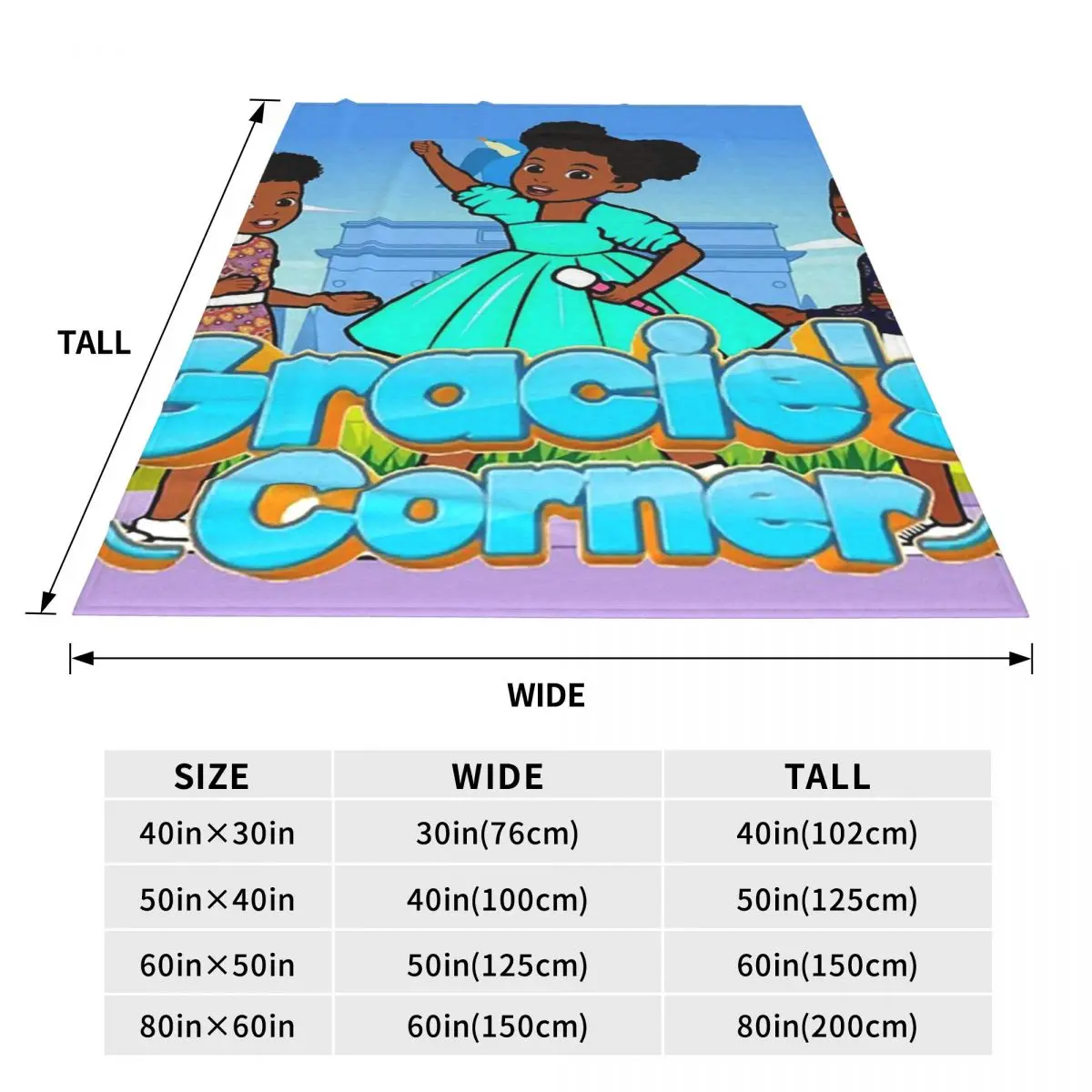 Gracies Family Corner Cute Phonic's Song Blanket Flannel Portable Throw Blankets Sofa Throw Blanket For Couch Bedding Office 3