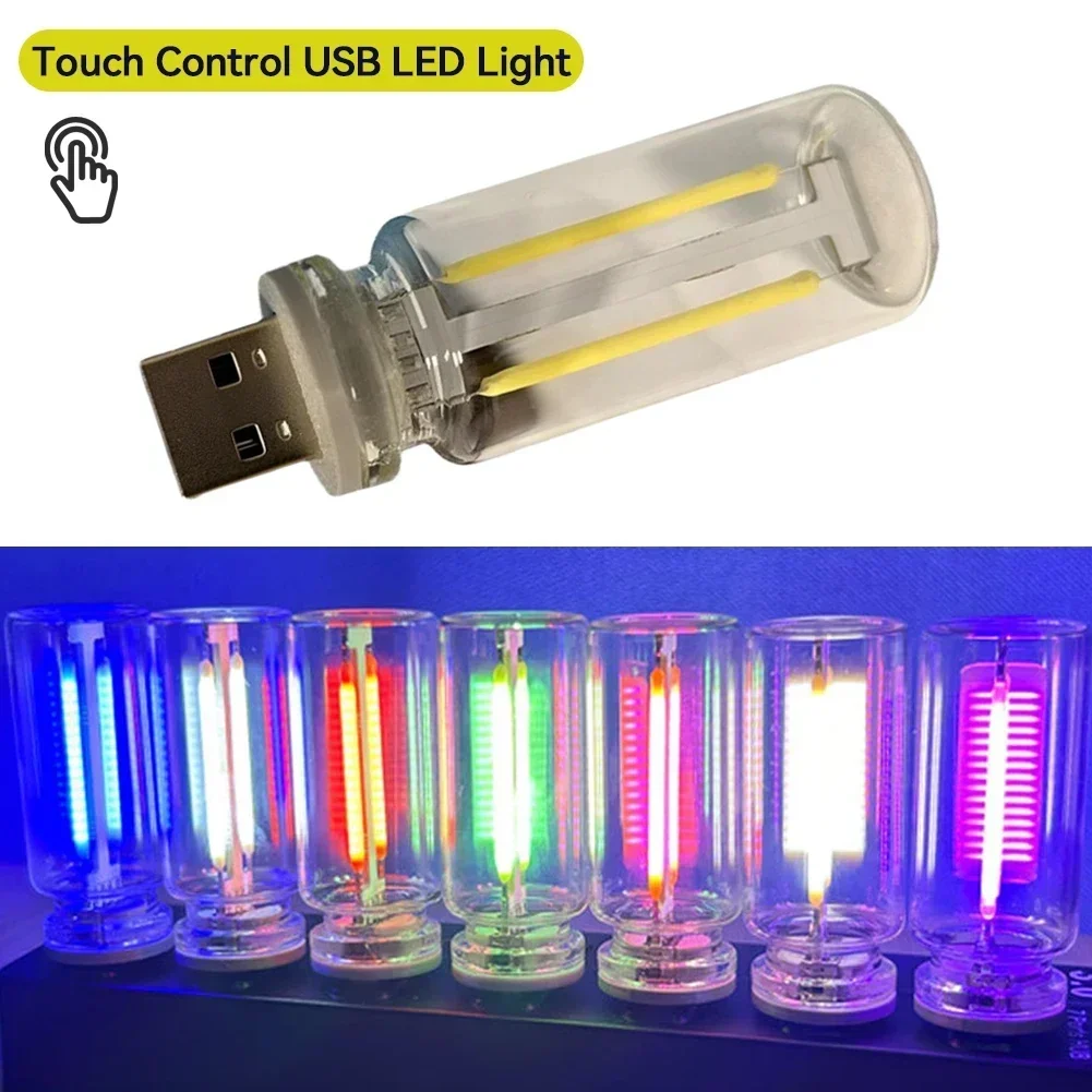 USB Car Interior LED Atmosphere Lighter 1pc Portable Auto Interior Light - Small Night Light for Room Decoration Universal Car