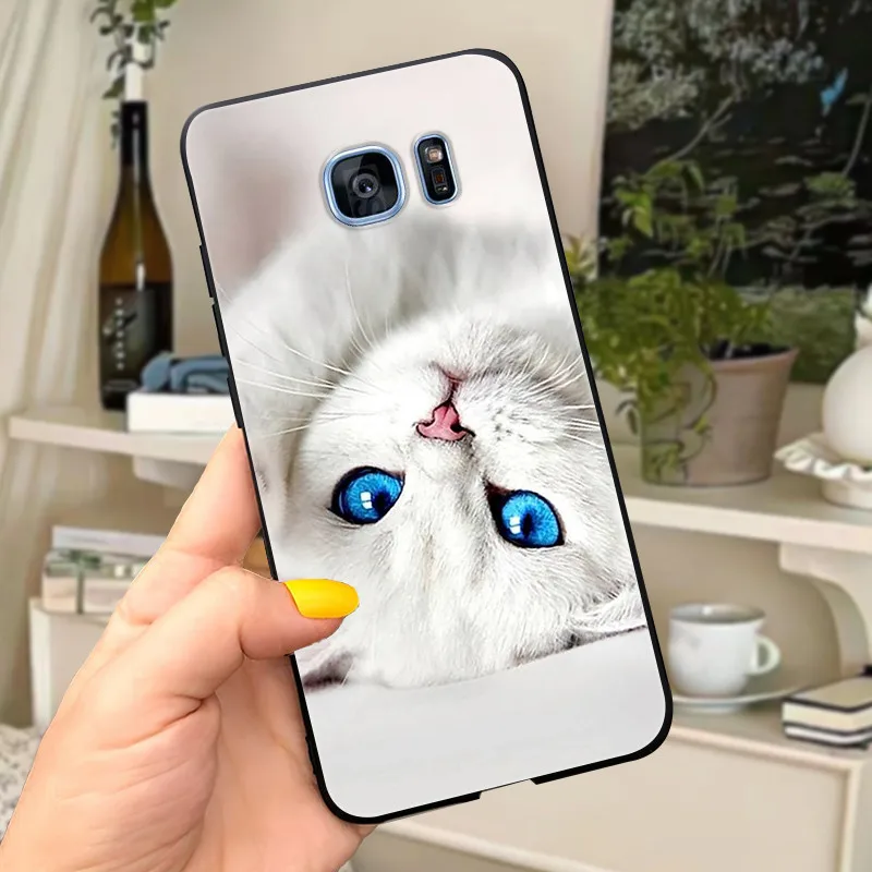 Cute Letters Soft Silicone Phone Case Cover - For Samsung Galaxy S7 Edge