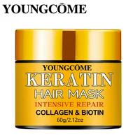 Masque capillaire réparateur, biotine, collagène, kératine, traitement des cheveux, après-shampooing, huile essentielle, nourrissant pour les cheveux secs et endommagés 6