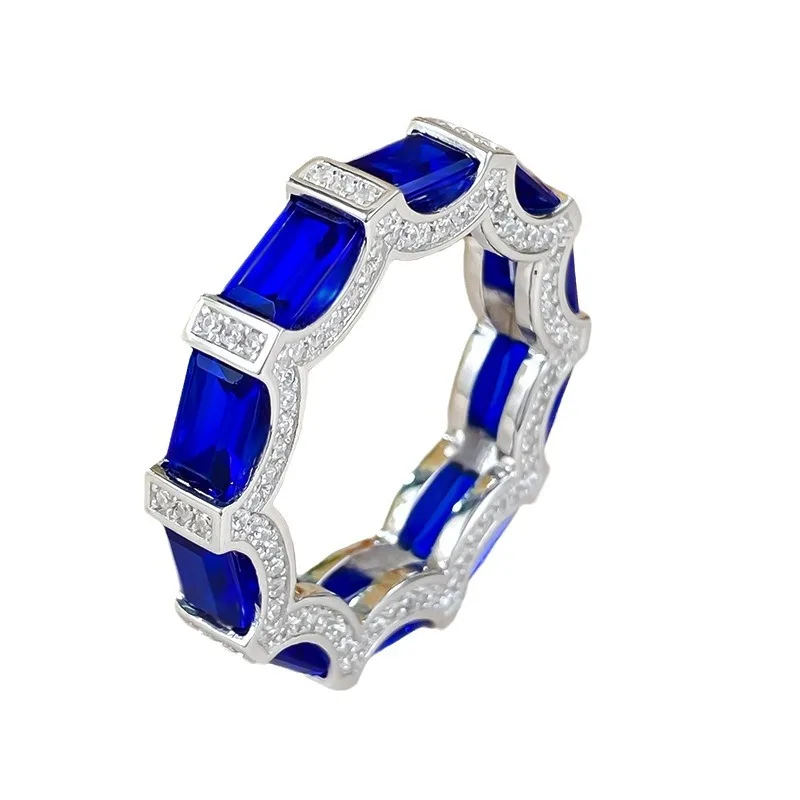 

Серебряное кольцо S925, ювелирные изделия из Королевского синего кольца